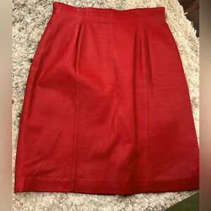 Dana Brooke Red pencil skirt.